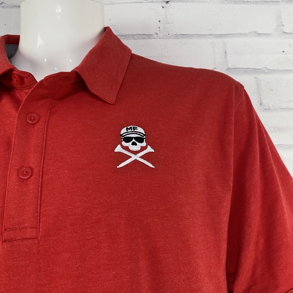 Under Armour Shirt Men's 2XL SLIM Polo Short Sleeve Red Golfing Golf Tee NWT